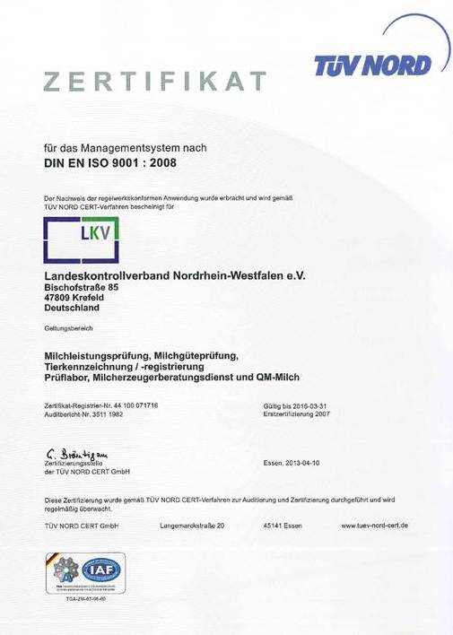 Zertifizierung nach DIN EN ISO 9001:2008